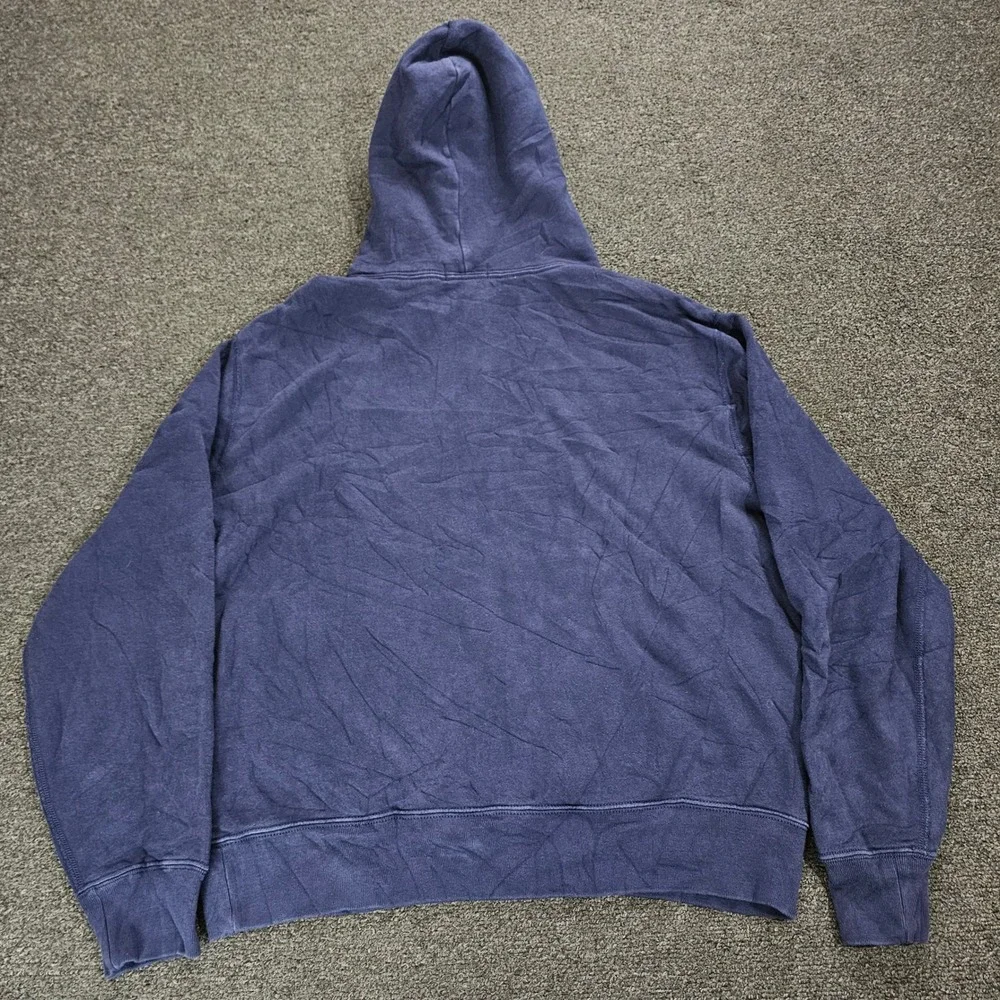 Polo Ralph Lauren Mens Large Navy Hoodie Pullover Pony Logo Sweatshirt‎ Thick